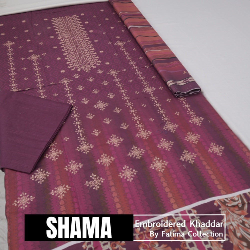 Shama Embroidered Khaddar (1588-001)