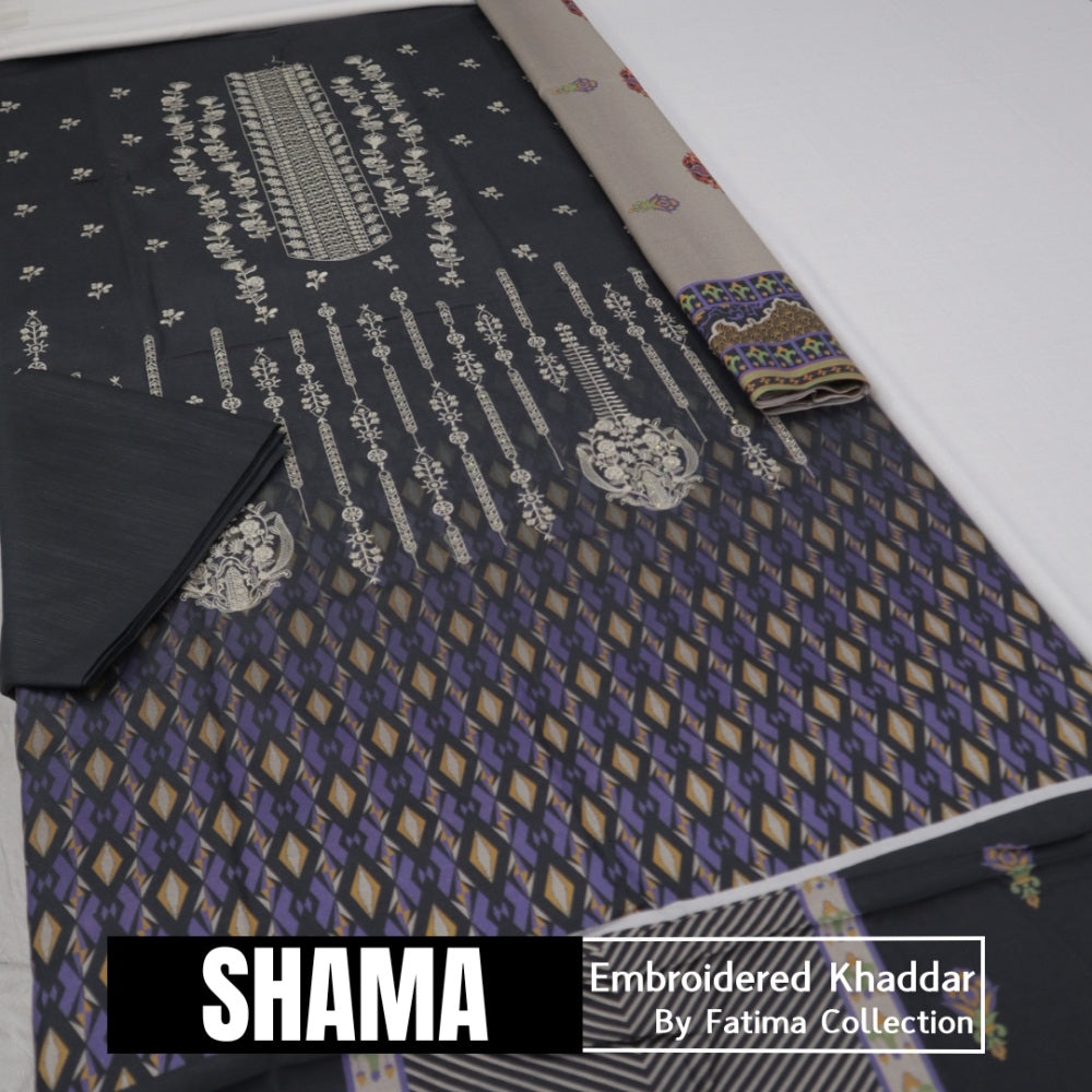 Shama Embroidered Khaddar (1588-007)