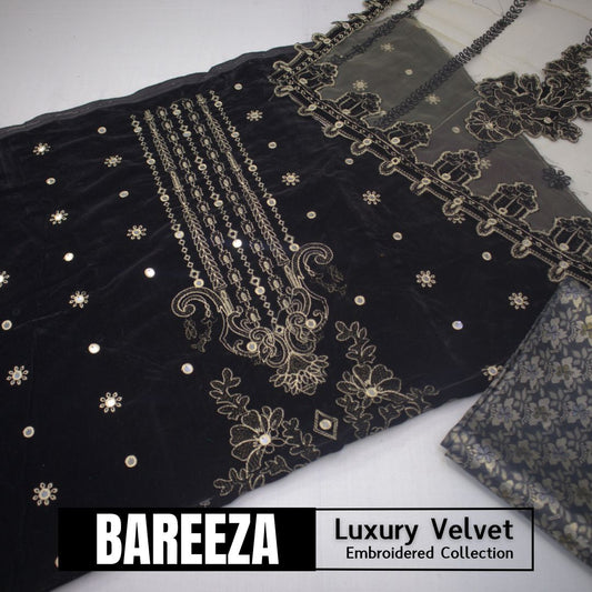 Bareeza Velvet Luxury Embroidered D # (1594-006)