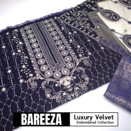 Bareeza Velvet Luxury Embroidered D # (1596-004)