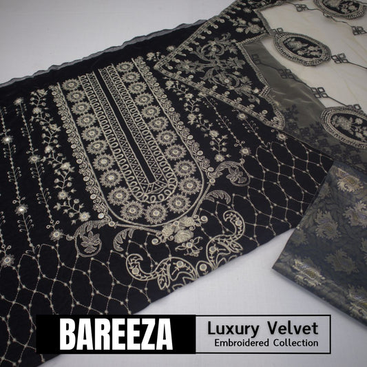 Bareeza Velvet Luxury Embroidered D # (1596-005)