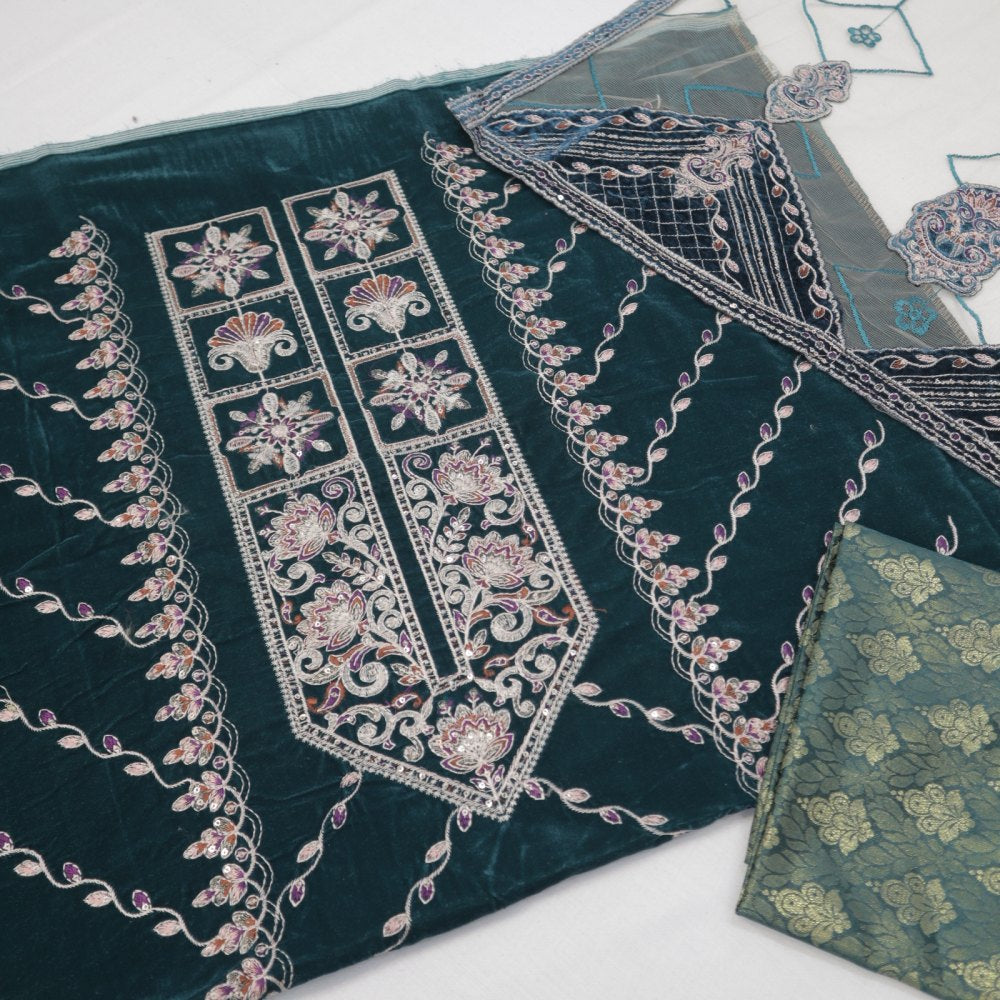 Bareeza Velvet Luxury Embroidered D # (1597-003)