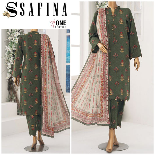 Safina Identic Khaddar 3 Piece (1604-005)