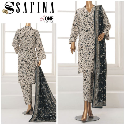 Safina Identic Khaddar 3 Piece (1604-007)