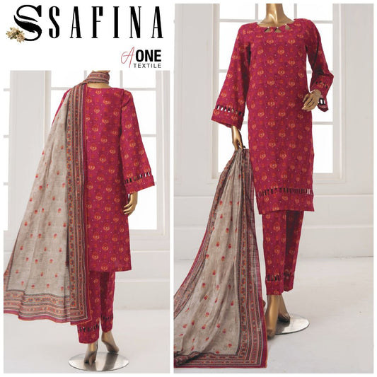 Safina Identic Khaddar 3 Piece (1604-008)