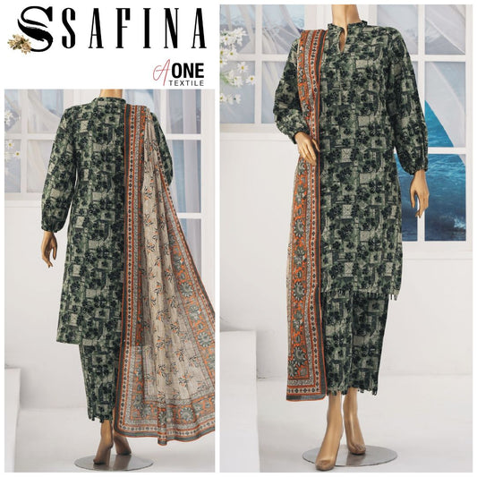 Safina Identic Khaddar 3 Piece (1604-009)