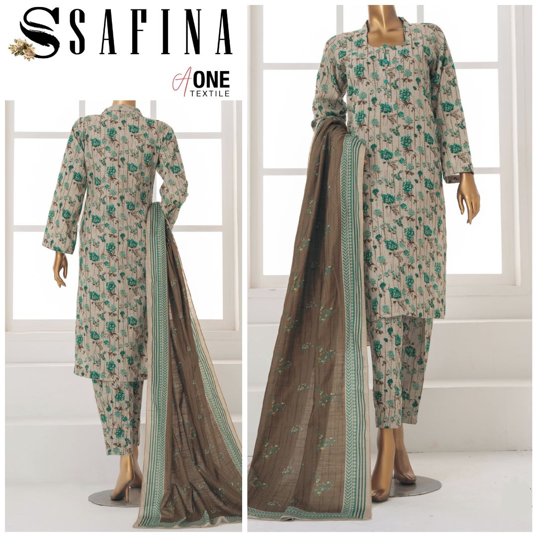 Safina Khaddar with Fancy Shawl (1605-005)