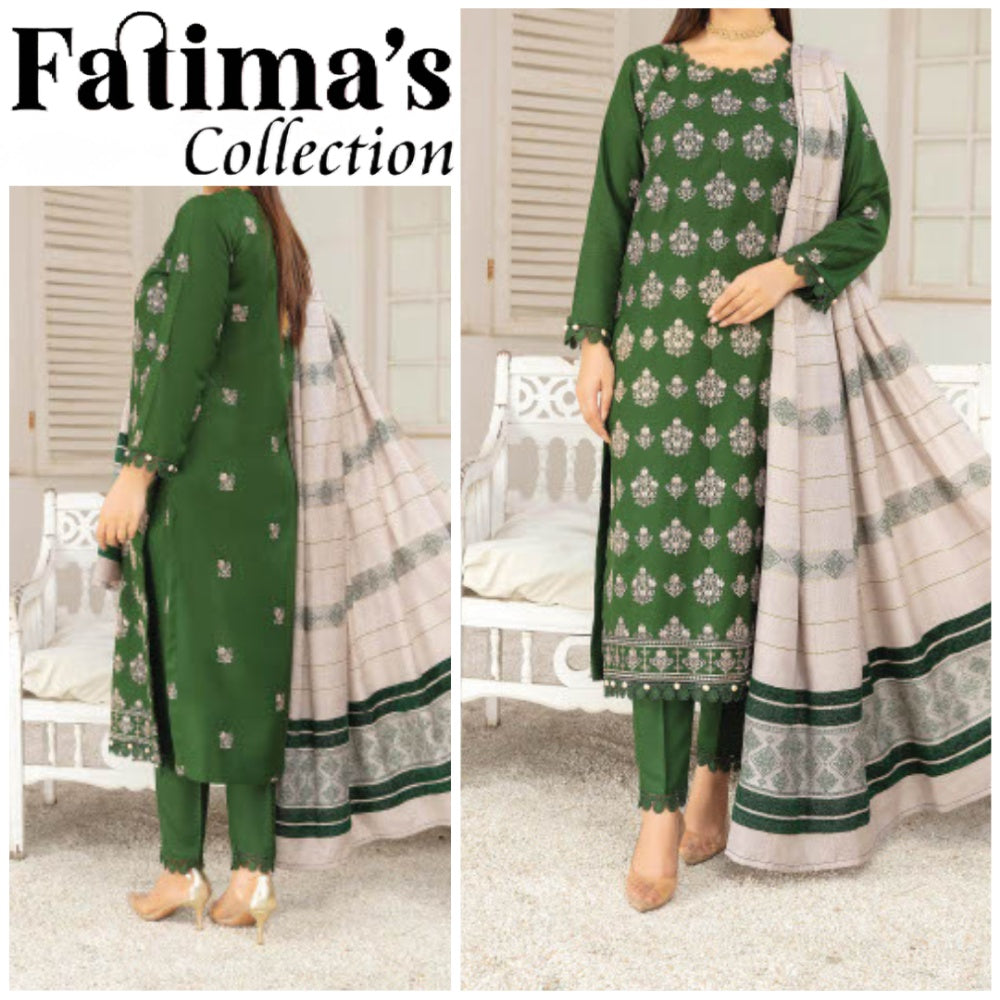 Chambeli Fancy Peach Wool Embroidered (1606-007)