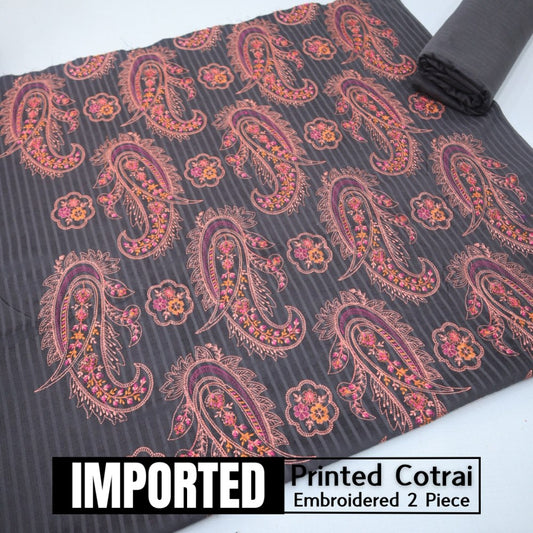 Printed Embroidered Cotrai (1613-004)