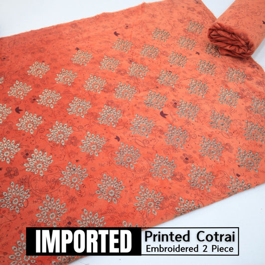 Printed Embroidered Cotrai (1613-009)