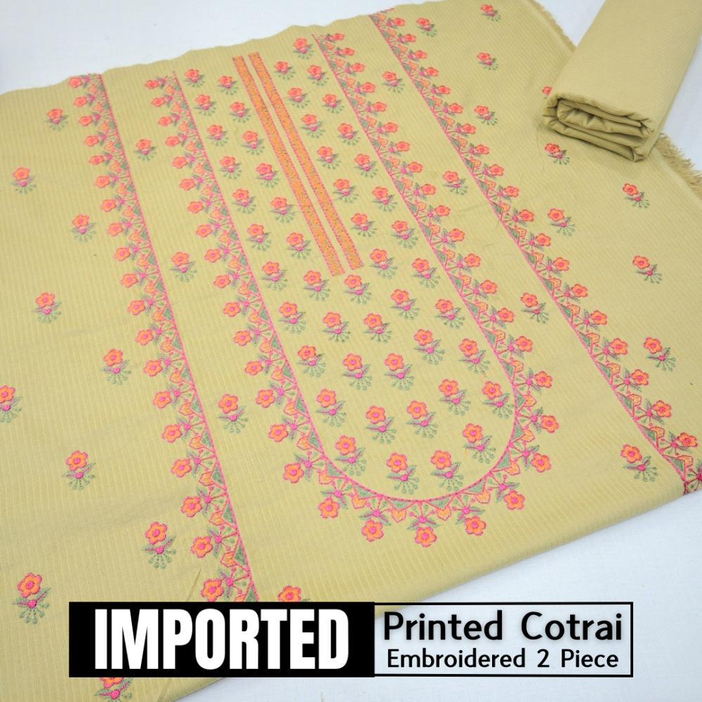 Printed Embroidered Cotrai (1613-011)