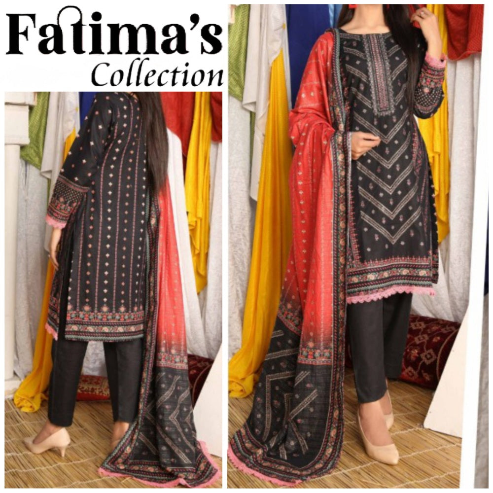 Zimal Khaddar Embroidered Shirt (1616-003)