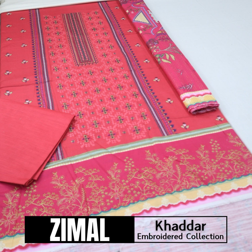 Zimal Khaddar Embroidered Shirt (1616-006)