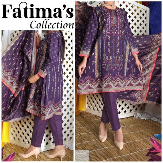 Zimal Khaddar Embroidered Shirt (1616-007)