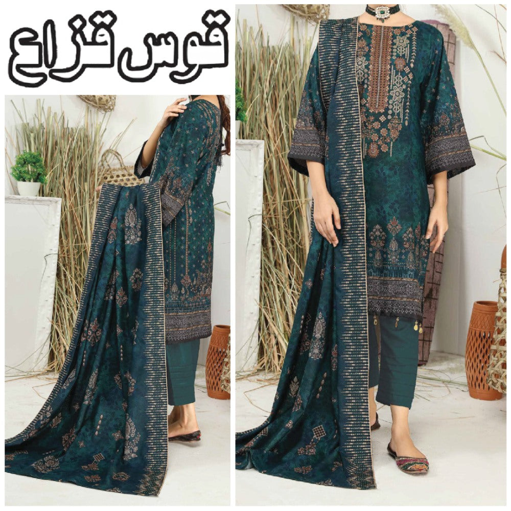 Kaus-e-Qazah Embroidered Cutwork Shawl (1618-003)