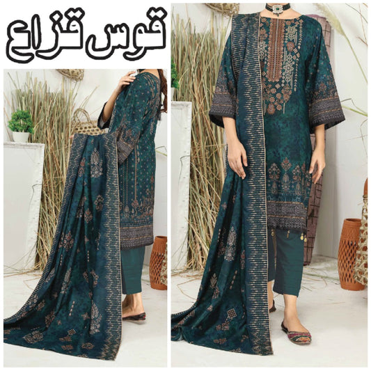 Kaus-e-Qazah Embroidered Cutwork Shawl (1618-003)