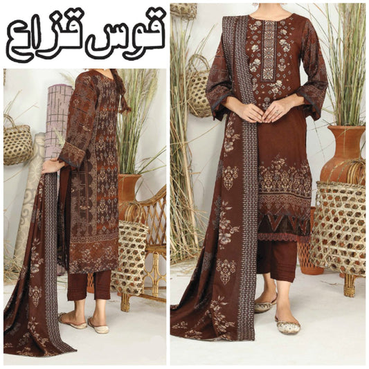 Kaus-e-Qazah Embroidered Cutwork Shawl (1618-004)