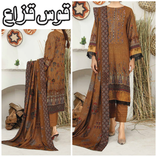 Kaus-e-Qazah Embroidered Cutwork Shawl (1618-006)