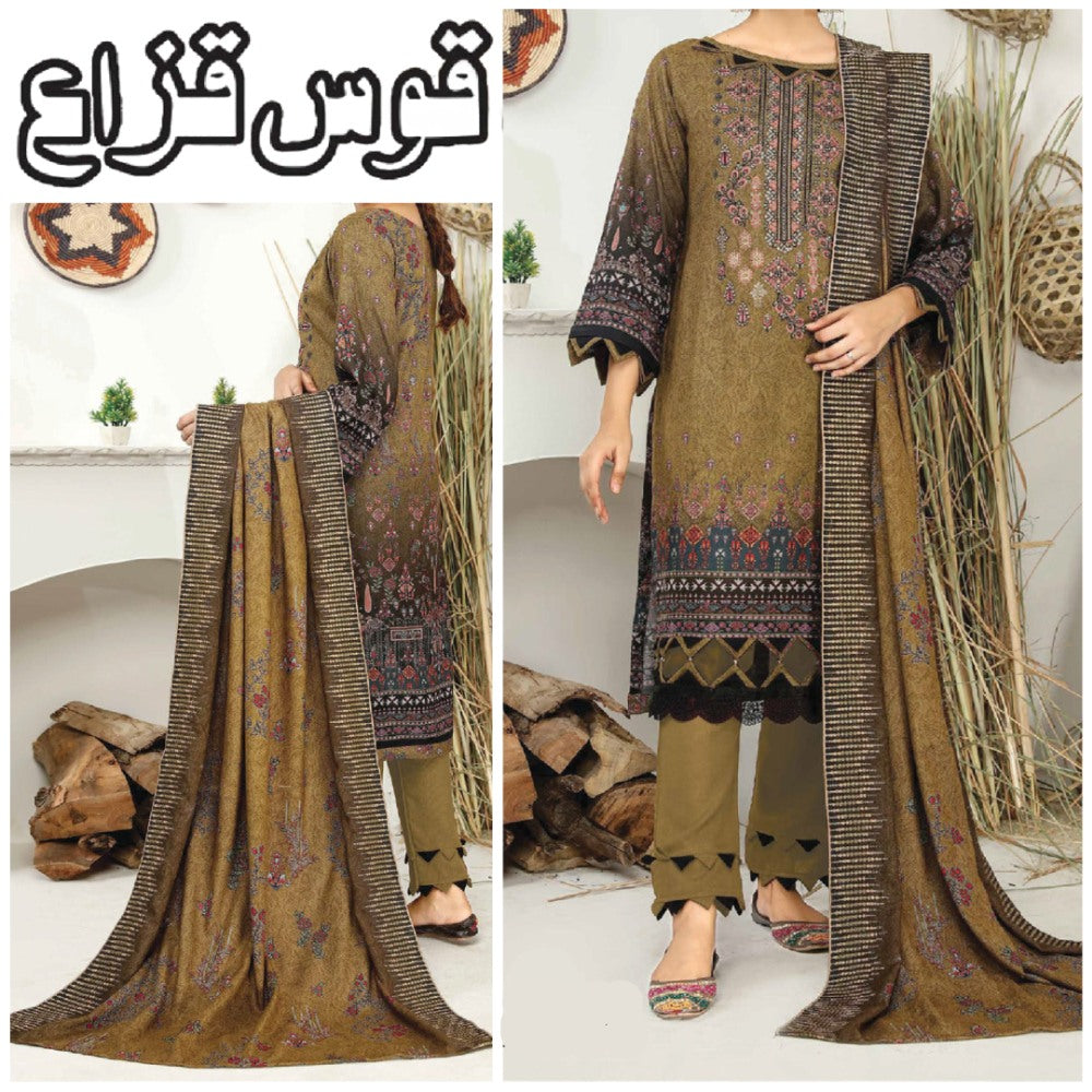 Kaus-e-Qazah Embroidered Cutwork Shawl (1618-009)