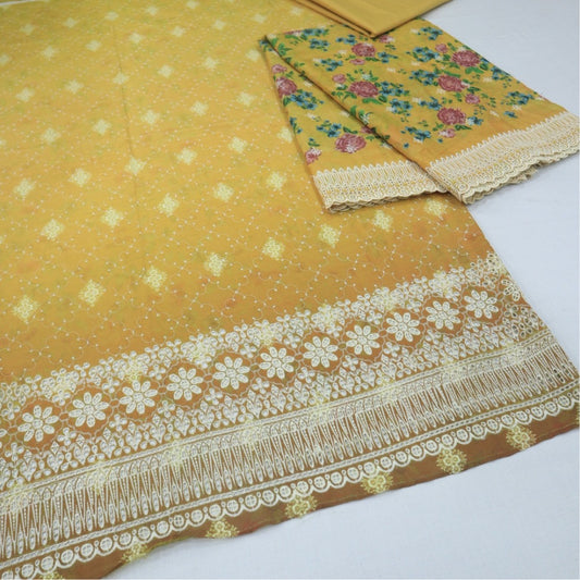 Dhaga Kari EMB Lawn by HZ (1670-005)