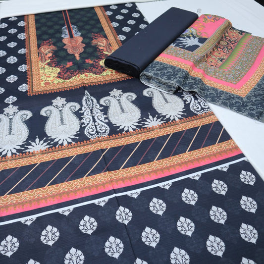 Digital Bana Dora Lawn Dupatta (1677-014)