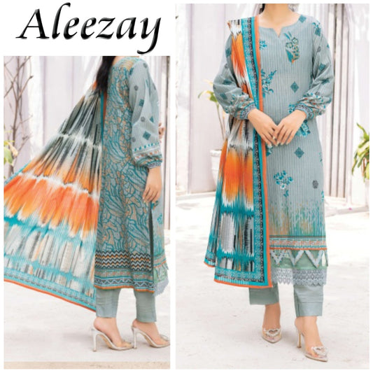 Aleezay Bana Dora Lawn 3 Piece (1678-002)