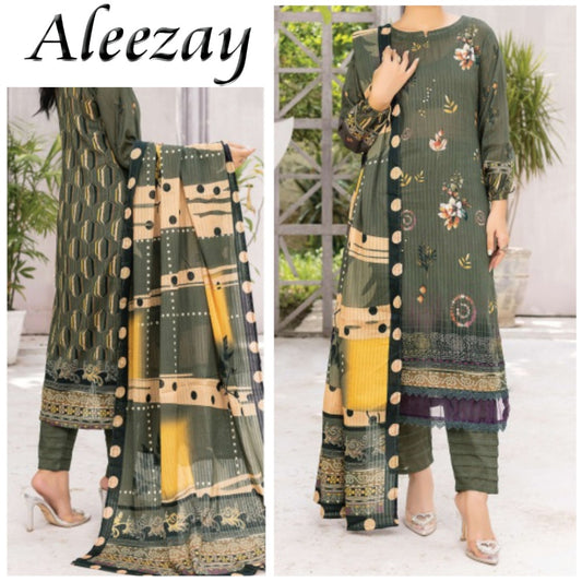 Aleezay Bana Dora Lawn 3 Piece (1678-006)