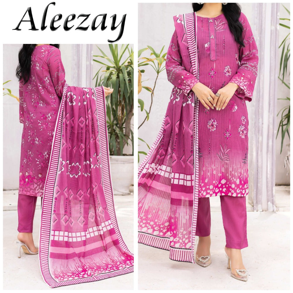 Aleezay Bana Dora Lawn 3 Piece (1678-007)