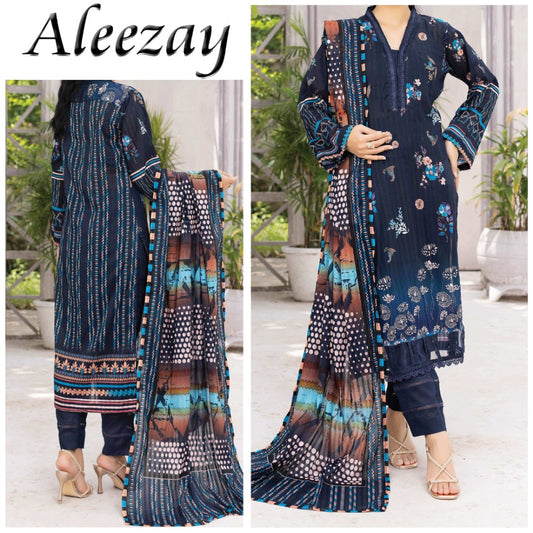 Aleezay Bana Dora Lawn 3 Piece (1678-008)