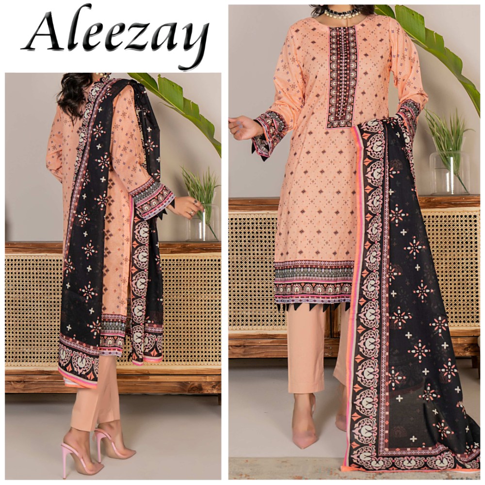 Aleezay Bana Dora Lawn 3 Piece (1683-001)