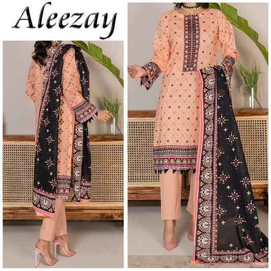 Aleezay Bana Dora Lawn 3 Piece (1683-001)