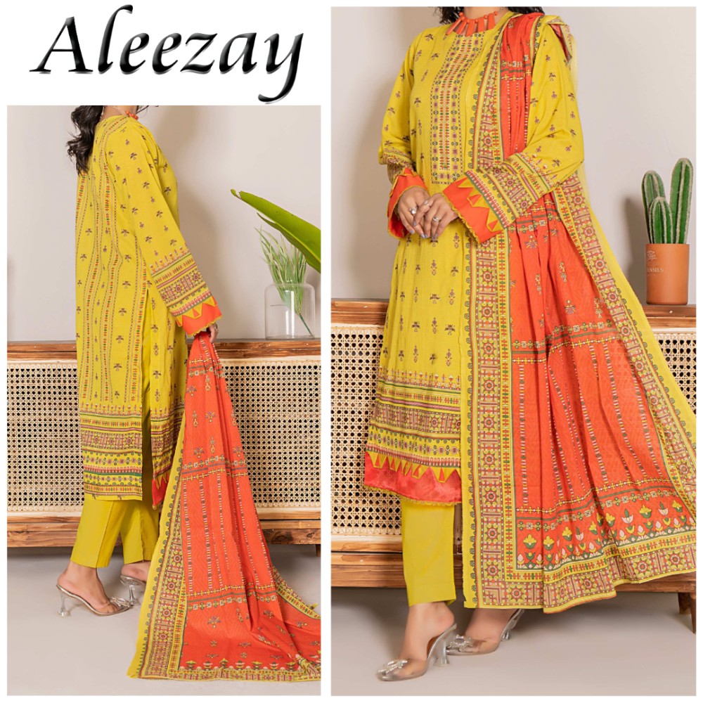 Aleezay Bana Dora Lawn 3 Piece (1683-004)