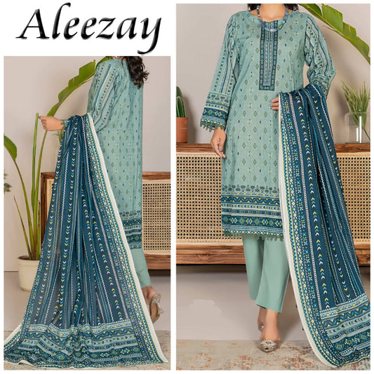 Aleezay Bana Dora Lawn 3 Piece (1683-005)