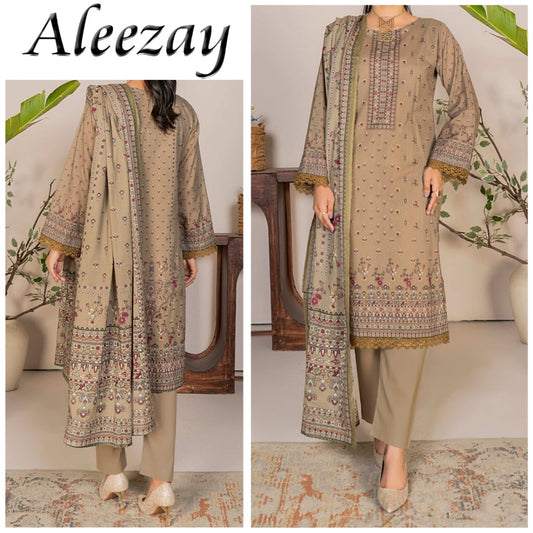 Aleezay Bana Dora Lawn 3 Piece (1683-006)