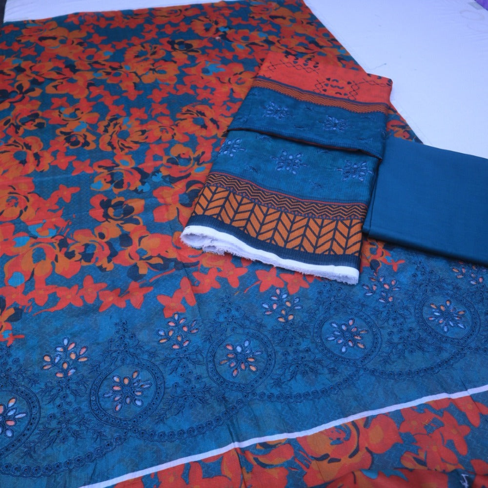 Meko Lawn Cutwork Suit (1687-013)