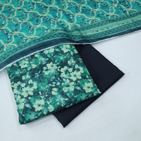 Self Jacquard Lawn 3 Piece (1702-006)