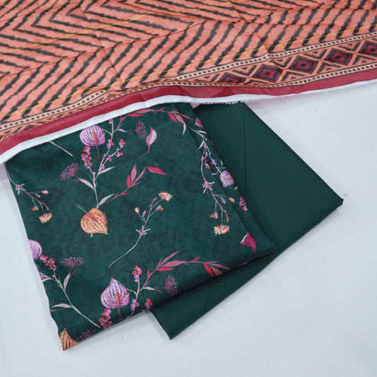 Self Jacquard Lawn 3 Piece (1702-008)