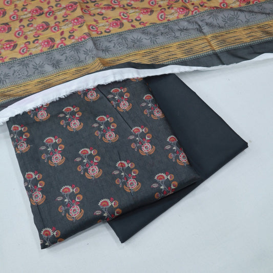 Self Jacquard Lawn 3 Piece (1702-012)