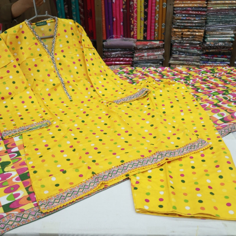 Bin Saeed Stitch Farshi Shalwar 3 PC (1714-002)