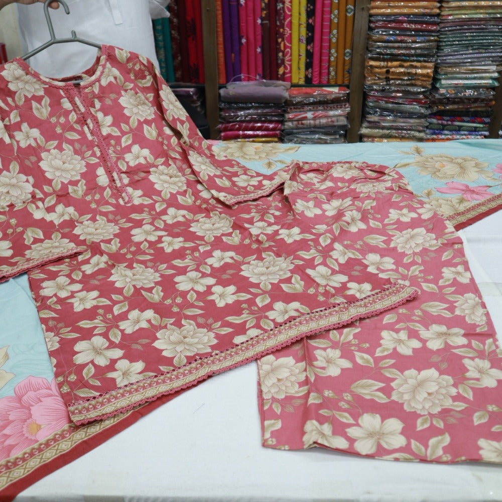 Bin Saeed Stitch Farshi Shalwar 3 PC (1714-008)