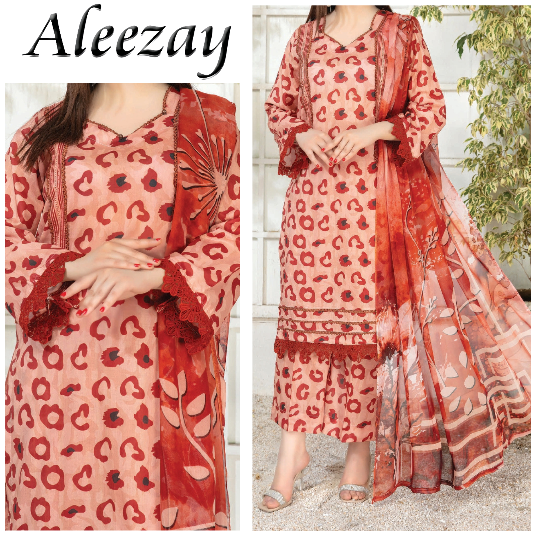 Aleezay Bana Dora Laen Printed Trouser (1717-007)