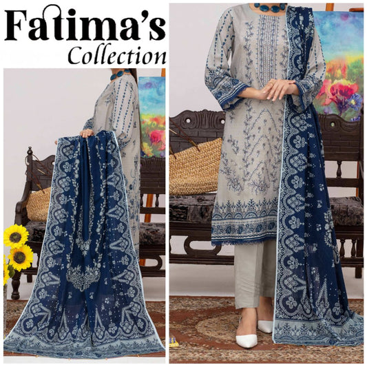 Uffaq Emboirdery Lawn 3 Piece (1720-004)