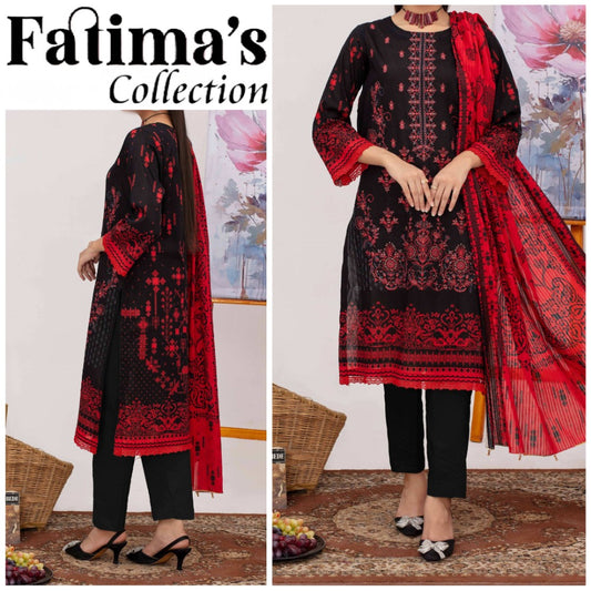 Uffaq Emboirdery Lawn 3 Piece (1720-005)