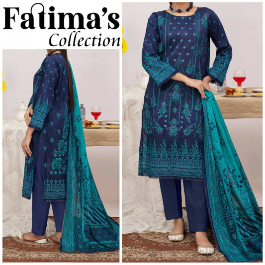 Uffaq Emboirdery Lawn 3 Piece (1720-008)