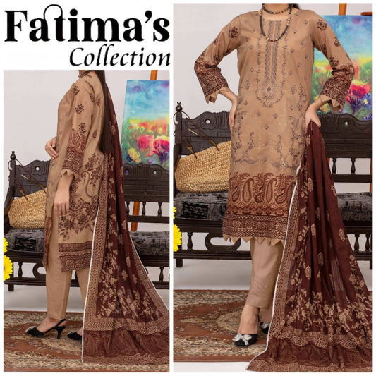 Uffaq Emboirdery Lawn 3 Piece (1720-010)