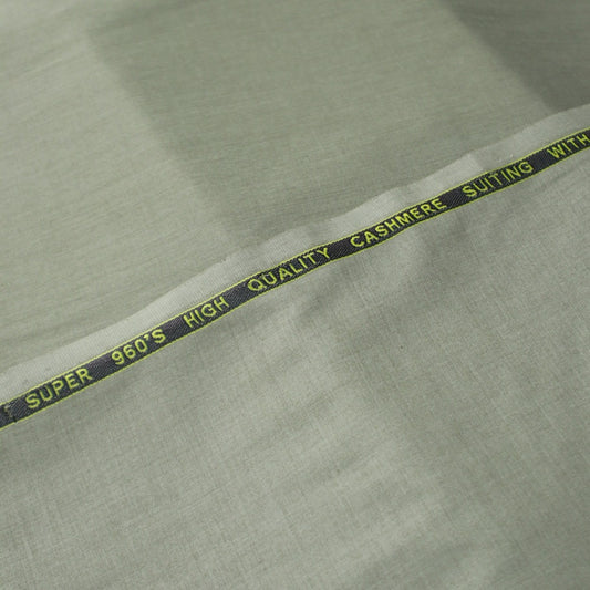 Super 960s Cashmere Self Olive Green (1760-007)