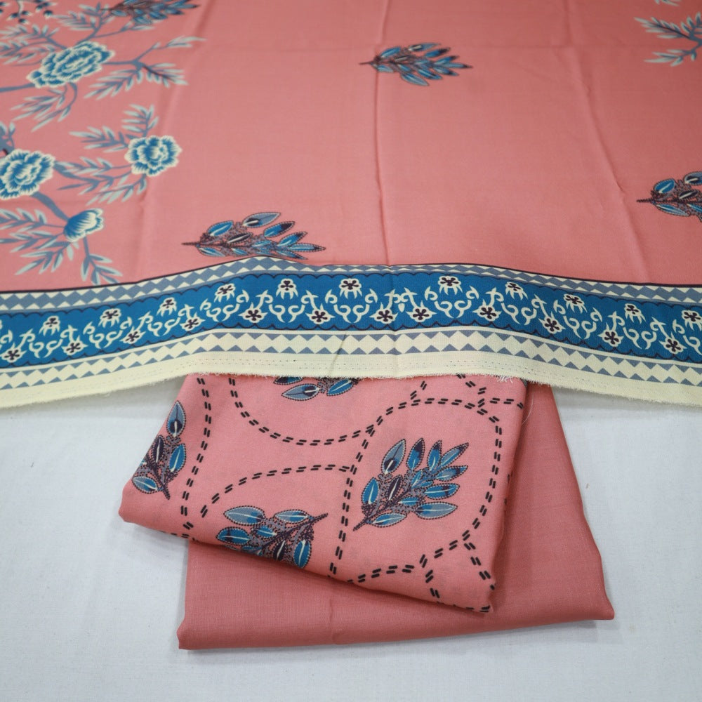 Chamki Leather Peach 3 Piece (1796-007)