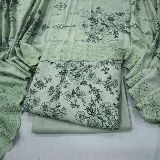 Karandi with Double Pati EMB Shawl (1805-001)