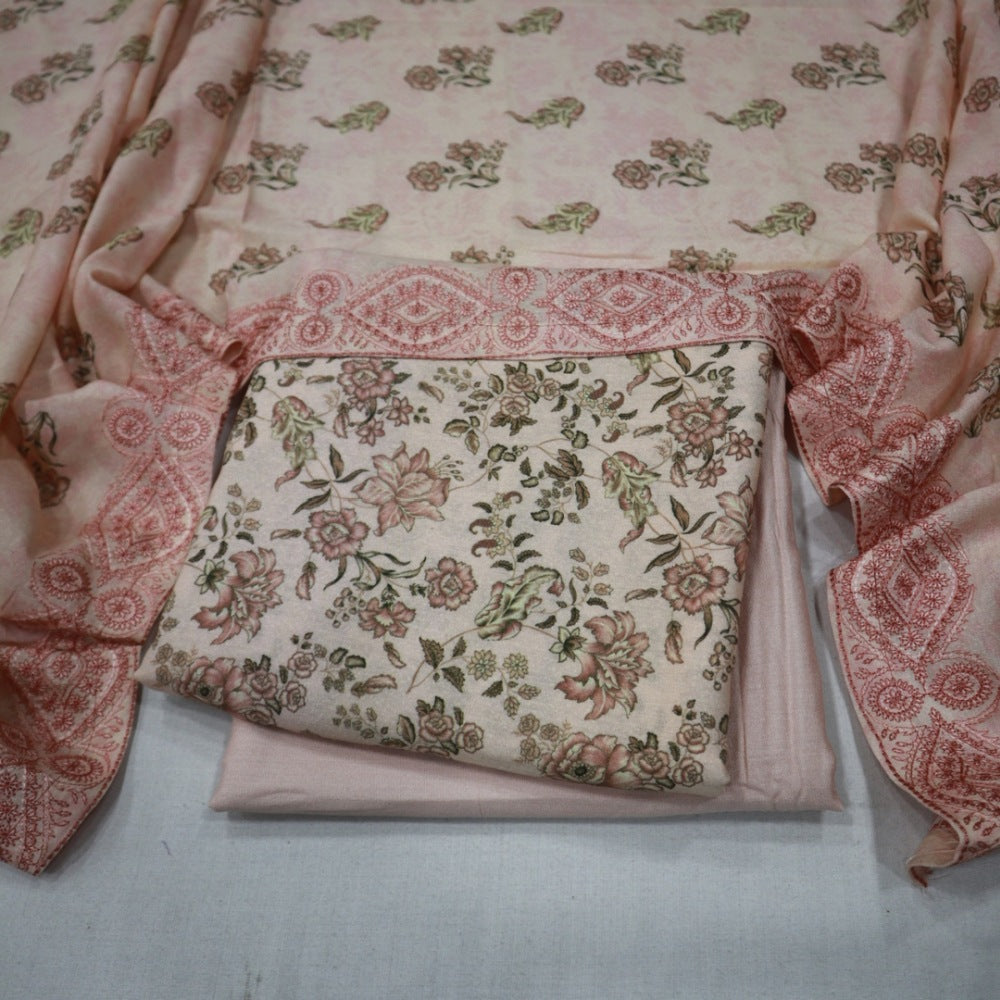 Karandi with Double Pati EMB Shawl (1805-003)