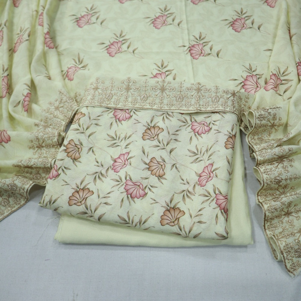 Karandi with Double Pati EMB Shawl (1805-005)